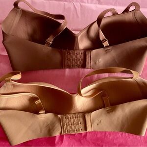 Knix Set of 2 Seamless Tan and Brown Bras Size 36D